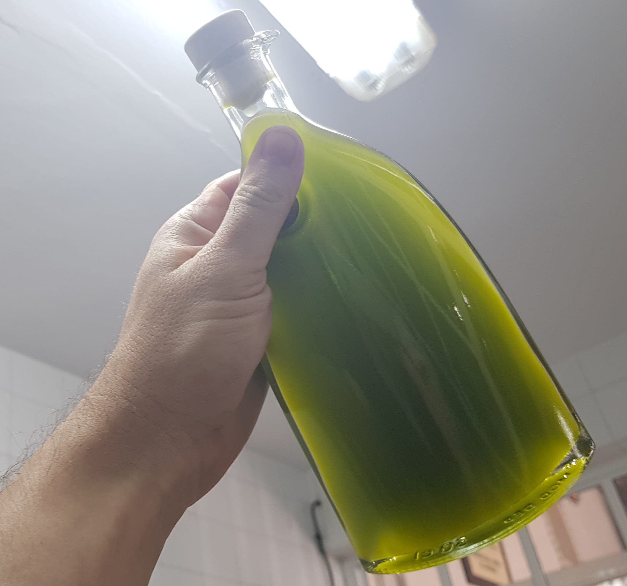 Freshly pressed extra virgin olive oil